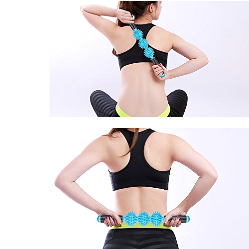 Muscle Roller Stick, Masaje deportivo Roller Stick para dolores musculares, calambres liberadores, tensión en la espalda, miofascial, dolor en los puntos gatillo, piernas, ácido láctico, nudos