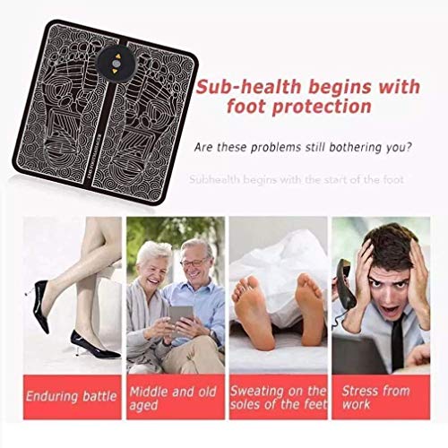 MUSJOS EMS Masajeador De Pies, Electroestimulador Muscular, Foot Massager Electrico, Promueve La Circulación Sanguínea, Relaja Los Pies para Uso En El Hogar Y La Oficina Masajeador De Pies Recargable