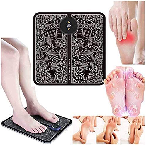 MUSJOS EMS Masajeador De Pies, Electroestimulador Muscular, Foot Massager Electrico, Promueve La Circulación Sanguínea, Relaja Los Pies para Uso En El Hogar Y La Oficina Masajeador De Pies Recargable
