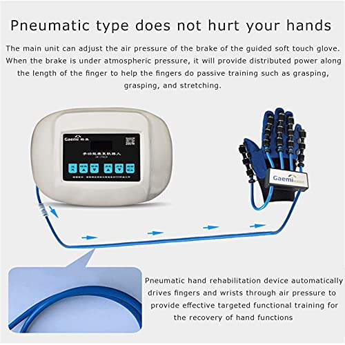 MXHSX Guantes de Robot de rehabilitación, función de Mano neumática Robot de rehabilitación Guante de Espejo Stroke Hemiplegia Empuñadura de Mano Equipo de Ejercicio de Entrenamiento