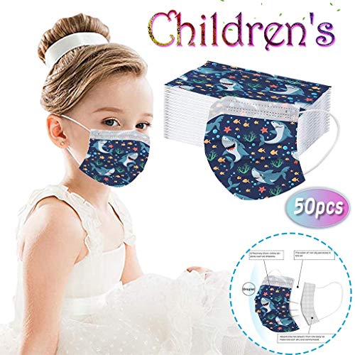N / P 50 Piezas Niños Infantil,3 Capas Surtidos,Dibujos Animados para Actividades Aire Libre, Patrón Escuela, Fiesta (D)