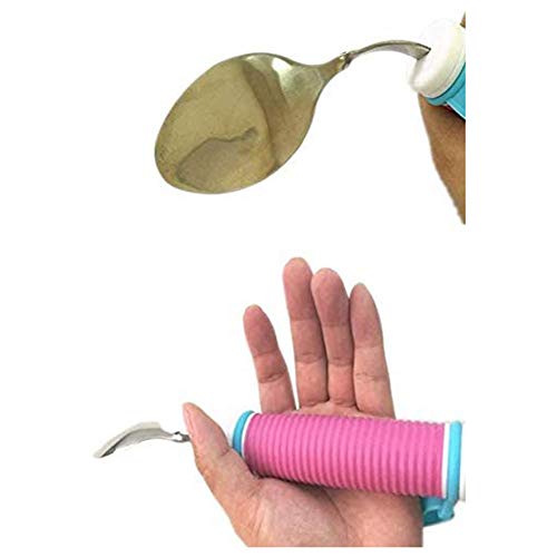 NACHEN Cuchara de Ayuda para Comer, Utensilio Giratorio Giratorio para Discapacitados, Antideslizante para Agarre de Debilidad, Ancianos, Parkinson