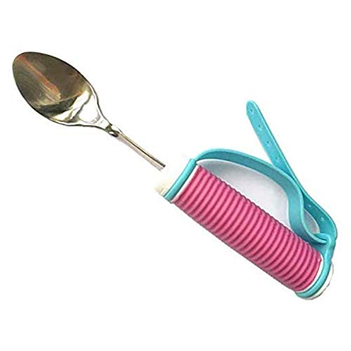 NACHEN Cuchara de Ayuda para Comer, Utensilio Giratorio Giratorio para Discapacitados, Antideslizante para Agarre de Debilidad, Ancianos, Parkinson