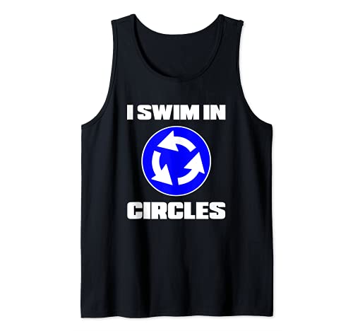 Nadar En Círculos Divertido Amputación Natación Nadador Camiseta sin Mangas
