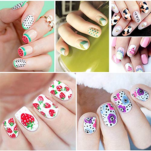 Nail Art Design Pintura,Bolígrafo para puntear uñas, herramientas para puntear uñas taladro de punta dibujo esmalte de manicura diseño artístico, pintura, juego de bolígrafos de detalle(5PCS)