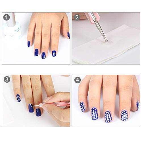 Nail Art Design Pintura,Bolígrafo para puntear uñas, herramientas para puntear uñas taladro de punta dibujo esmalte de manicura diseño artístico, pintura, juego de bolígrafos de detalle(5PCS)