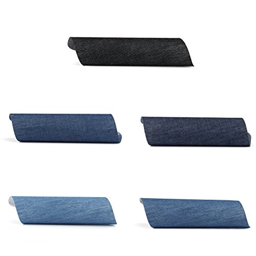 Naler 25 Parches Termoadhesivos Vaquero Parches de Algodón para Ropa Planchar y Coser (5 Tamaños, 5 Colores)