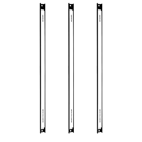 Navaris Imanes para herramientas - 3x Barra magnética para herramientas 60.5 x 2.3 CM - Set bandas imantadas para cocina garaje jardín y taller