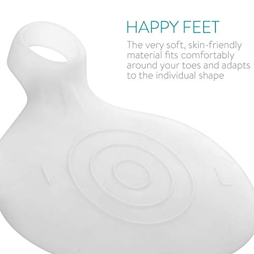 Navaris Separador para dedos del pie - Corrector ortopédico de juanetes y Hallux Valgus - 8 Correctores de gel silicona para aliviar el dolor de pies