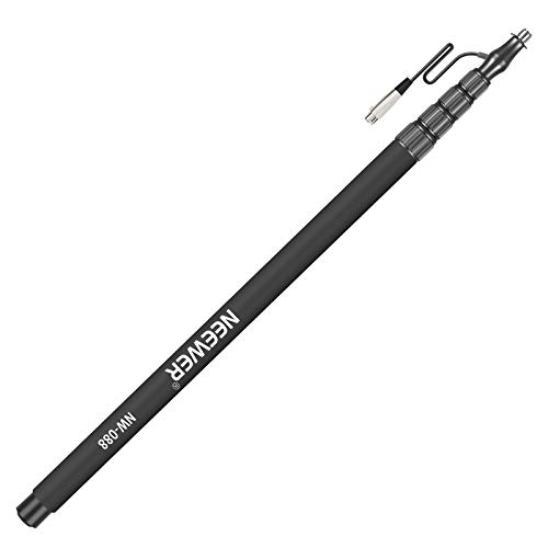 Neewer NW-088 Brazo de Micrófono de Mano con Cable XLR Incorporado Brazo de Micrófono de Aluminio Extensible de 5 Secciones con Mango de Espuma y Bloqueo Giratorio Adecuado para Micrófono con Zoom