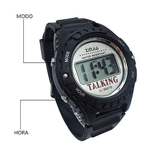 Nergo Reloj Parlante en Español para Ciegos, Niños, y Los Ancianos, Deportes Electrónicos Hablar Relojes Gatget Regalo