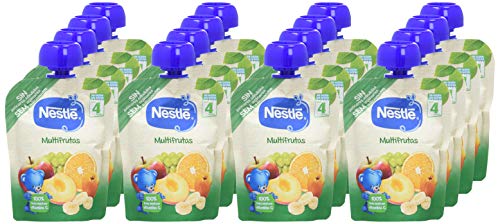 Nestlé Bolsita Puré Multifrutas, A Partir De Los 4 Meses, 90 G - Pack de 16 bolsitas 90g