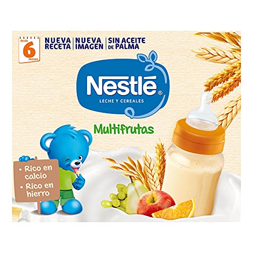 Nestlé Leche y Cereales Multifrutas - Alimento Para bebés - Paquete de 6x2 unidades de 250ml