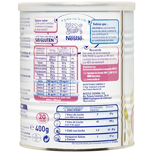 Nestlé Sveltesse - Leche desnatada en Polvo - 400 g