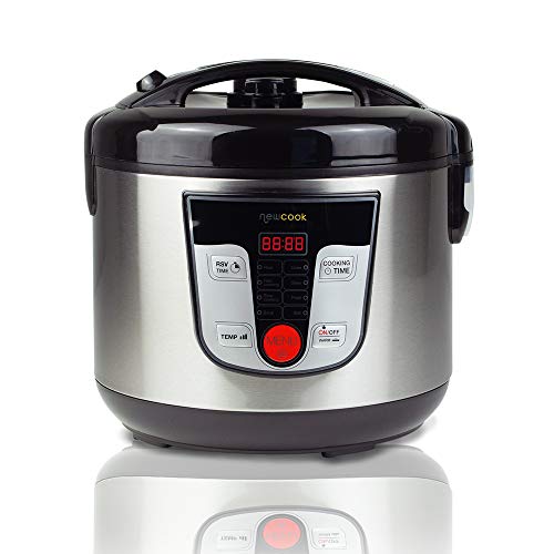 NEWCOOK Robot de Cocina Multifunción, Capacidad 5 Litros, Programable Hasta 24H, Cocina Automáticamente, 8 Menús Preconfigurados y Función Mantener Caliente Hasta 24H. Incluye Cubeta Antiadherente