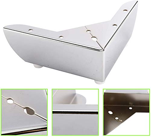 NiceDD 4 Uds., Muebles de metal, patas de sofá, muebles de diseño minimalista, pies DIY, armario, armario, escritorio con tornillos