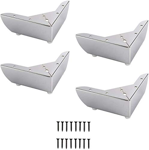 NiceDD 4 Uds., Muebles de metal, patas de sofá, muebles de diseño minimalista, pies DIY, armario, armario, escritorio con tornillos