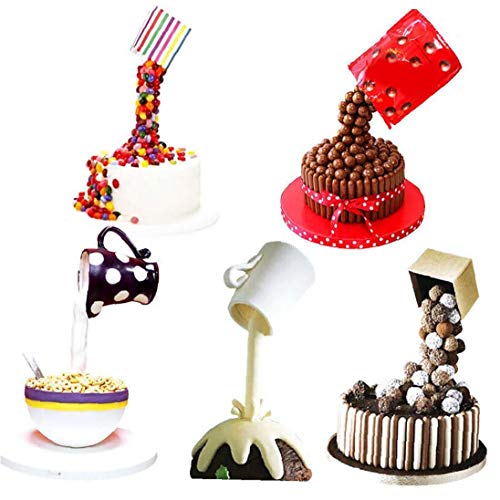 Nicedier Kit de Colada de la Torta de Soporte del Marco Estructura Anti de la Gravedad de la Torta práctica bipedestador Decoración de Pasteles Armadura para cumpleaños, Boda, del Partido del Hogar