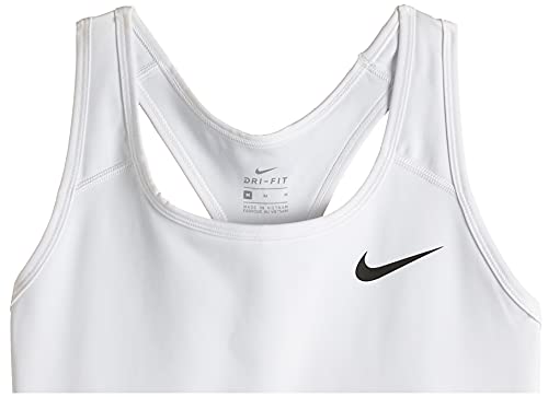 NIKE Med Band Bra Non Pad Sujetador de Deporte, Mujer, White/Black/(Black), S