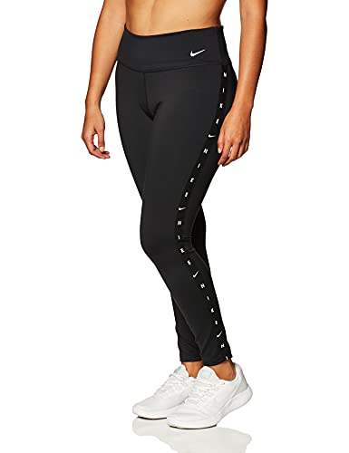 NIKE Pantalones One Tgt 7/8 Grx Taping para Mujer, Negro/Blanco, Talla L
