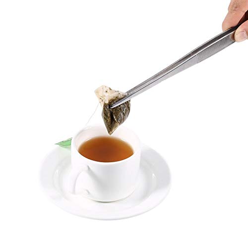 NIMOA Pinzas - Profesionales de Acero Inoxidable Largas Pinzas de Comida Directamente a Casa Pinzas Médicas 30cm, Plata