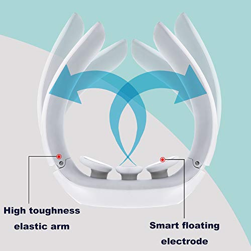 Nitoer Masajeador cervical, masajeador eléctrico para cuello inteligente, fisioterapia, electromagnética profunda, multifuncional, para uso doméstico en la oficina