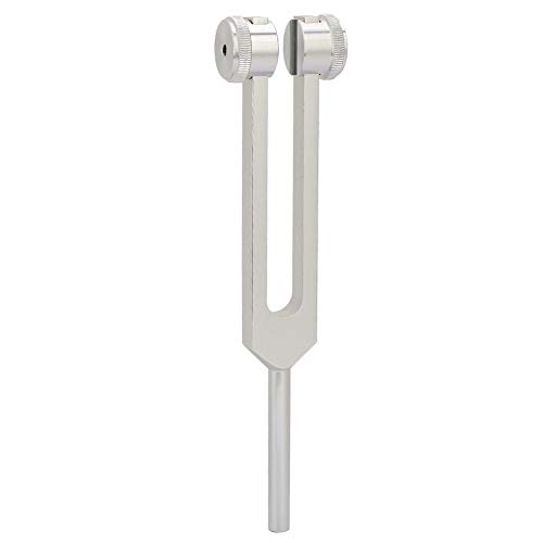 NITRIP 3 piezas de aleación de aluminio, plateado neurológico, diapasón y conjunto de martillo de percusión 128Hz + 256Hz