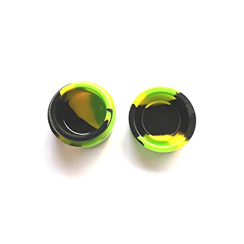 N/S {x2 Pack} Contenedor Mini Tarro de Silicona Antiadherente, Recipiente Pastillero hermético Wax neutraliza olores para Guardar Pasta de Humo, aceites, bálsamos y Pastillas. 5ml