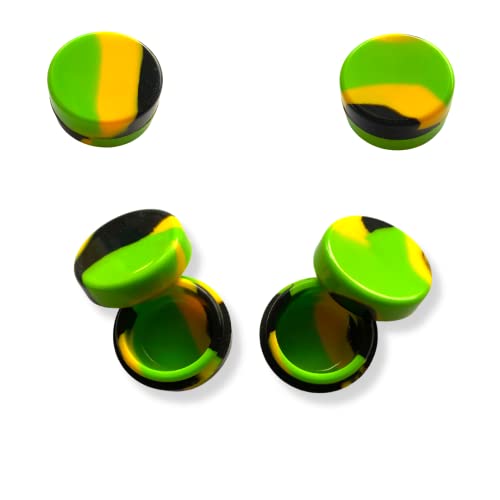 N/S {x2 Pack} Contenedor Mini Tarro de Silicona Antiadherente, Recipiente Pastillero hermético Wax neutraliza olores para Guardar Pasta de Humo, aceites, bálsamos y Pastillas. 5ml