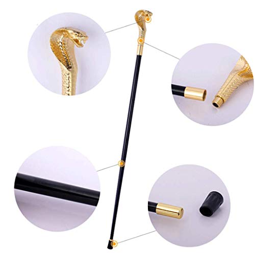 NUBAO Muletas Craft bastón de Aluminio Material de la película Puntales palillo de Trekking Polo Principal de la Serpiente