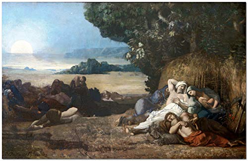 Nueva pintura por números para adultos Niños - Pierre Puvis de Chavannes Pintura impresionista El sueño - Pintura digital DIY por Kits de números en lienzo
