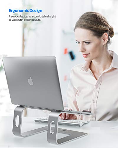 NULAXY Soporte de Portátil Compatible con portátiles DELL, HP, Samsung, Lenovo de 11 a 15,6 pulgadas, plateado