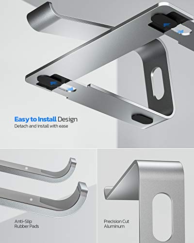 NULAXY Soporte de Portátil Compatible con portátiles DELL, HP, Samsung, Lenovo de 11 a 15,6 pulgadas, plateado