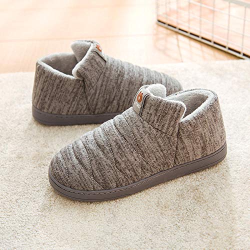 Nwarmsouth Zapatillas de Hombre Durables y cómodas,Zapatillas de tacón con Plataforma, cálidos Zapatos de algodón de Dibujos Animados-marrón Claro_35-36,Zapatillas de Invierno para Hombres y Mujeres