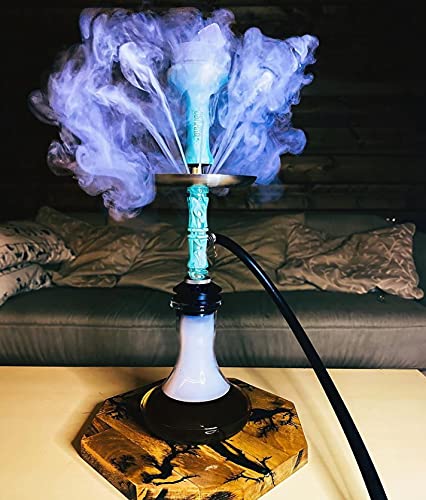 Oblako Shisha Bowl-Hookah Bowl|5 agujeros Phunnel Bowl se adapta a todos los tipos de shisha. Perfecto para usuarios individuales y múltiples, cuenco duradero de gasa negra y silicona.
