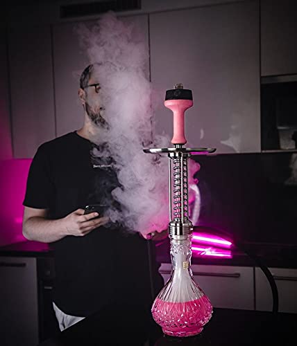 Oblako Shisha Bowl-Hookah Bowl|5 agujeros Phunnel Bowl se adapta a todos los tipos de shisha. Perfecto para usuarios individuales y múltiples, cuenco duradero de gasa negra y silicona.
