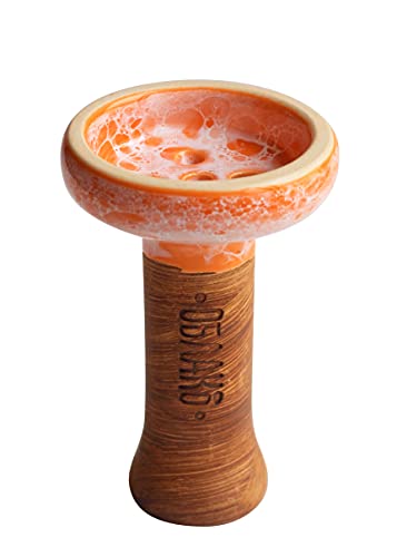 Oblako Shisha Bowl-Hookah Bowl|5 agujeros Phunnel Bowl se adapta a todos los tipos de shisha. Perfecto para usuarios individuales y múltiples, cuenco duradero de gasa negra y silicona.