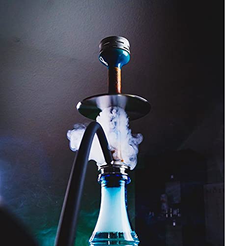 Oblako Shisha Bowl-Hookah Bowl|5 agujeros Phunnel Bowl se adapta a todos los tipos de shisha. Perfecto para usuarios individuales y múltiples, cuenco duradero de gasa negra y silicona.