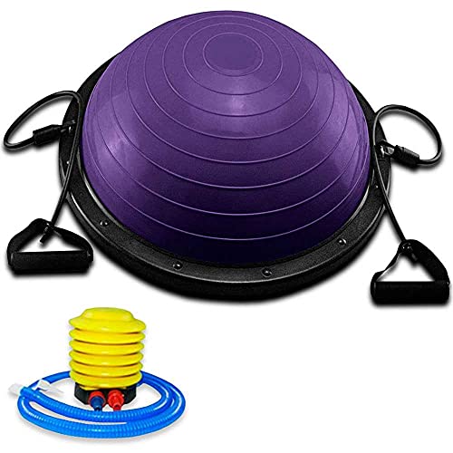 OcioDual Entrenador de Equilibrio 58cm Violeta Bos Balance Trainer Fitball Pelota de Gimnasia Pilates con Inflador Unisex Adulto