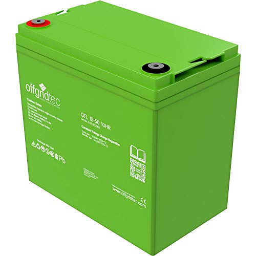 Offgridtec C10 Gel batería solar batería, 50 Ah, 12 V, 1 pieza, 007565