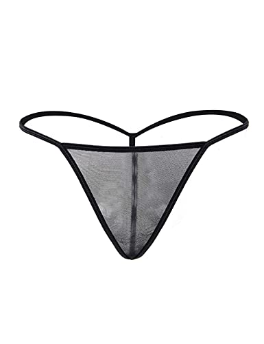 ohyeahlady Ropa Erótica Mujer Liguero de Encaje Transparente con Tanga Liga Sexy para Medias