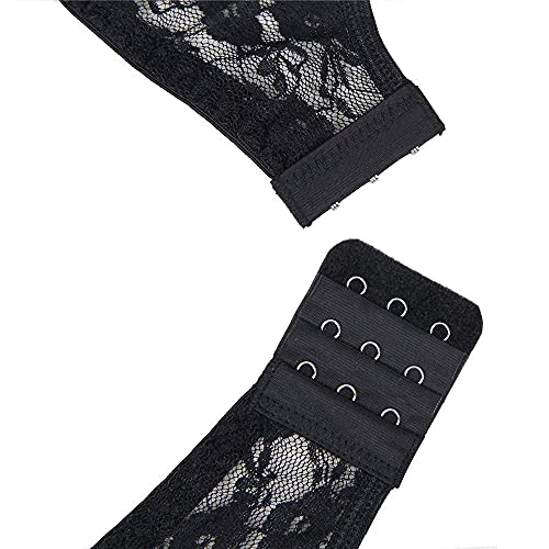 ohyeahlady Ropa Erótica Mujer Liguero de Encaje Transparente con Tanga Liga Sexy para Medias