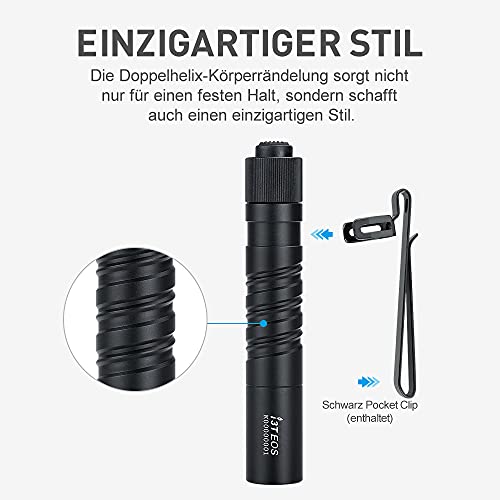 Olight I3T EOS LED Linterna Llavero,Mini Flashlight,Antorcha Pequeña Luz Portátil de Alta Potencia,180 Lúmenes,IPX8,con 2 Modos de Luz,Batería AAA Incluida,para Uso en Casa o al Aire Libre