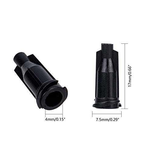 OLYCRAFT 200PCS Luer Lock Tapas de Punta de Jeringa Tapa de Punta de Aguja Dispensadora para Manualidades Y Trabajos Industriales con Caja de Almacenamiento - Negro