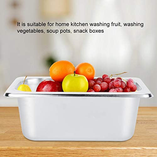 Omabeta Bandeja de Platos de Buffet Resistente con Reborde de Acero Inoxidable Lavabo de autoservicio para Platos para Restaurante