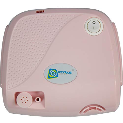 Omnibus BR-CN116B - Nuevo inhalador compresor Inhalador compacto para inhaladores bebe electrico (Rosa pálido)