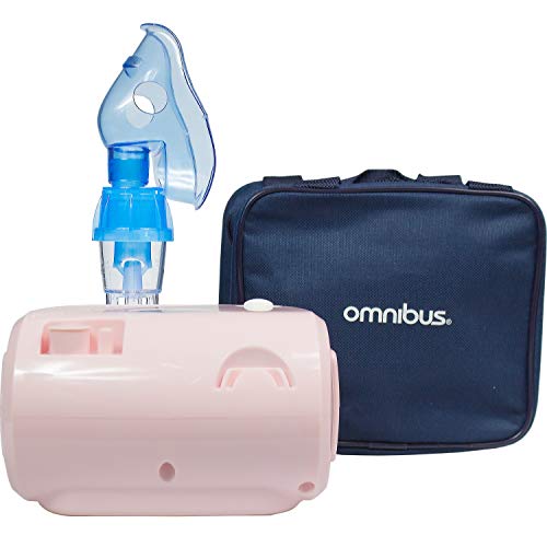 Omnibus BR-CN116B - Nuevo inhalador compresor Inhalador compacto para inhaladores bebe electrico (Rosa pálido)