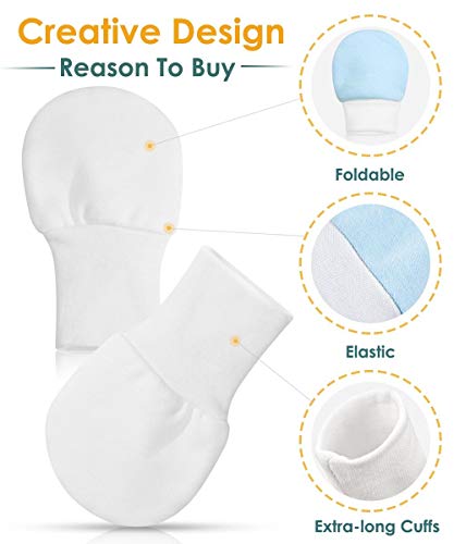 One enjoy Mitones de bebé Manoplas para bebés recién nacidos Guantes para bebés Manoplas sin rasguños para 0-6 meses Niños Niñas 6 Pares