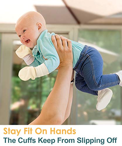 One enjoy Mitones de bebé Manoplas para bebés recién nacidos Guantes para bebés Manoplas sin rasguños para 0-6 meses Niños Niñas 6 Pares