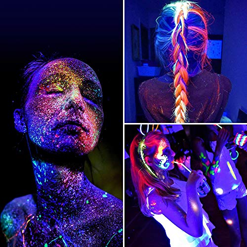 Onforu 2× LED Bombillas UV, 7W Bombilla de Luz Negra Iluminación Ultravioleta, 100-240V E27 Bombilla Lámpara de Luz Violeta Nivel UV-A Bajo Consumo para Halloween Fiesta Navidad Disco Pinta Corporal